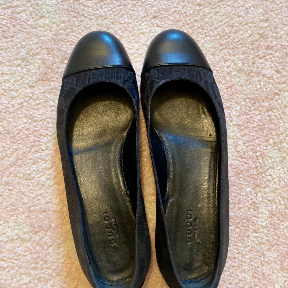 Gucci Cap Toe Ballet Flats